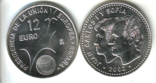 (afbeelding voor) 12 Euromunt Spanje 2002 UNC